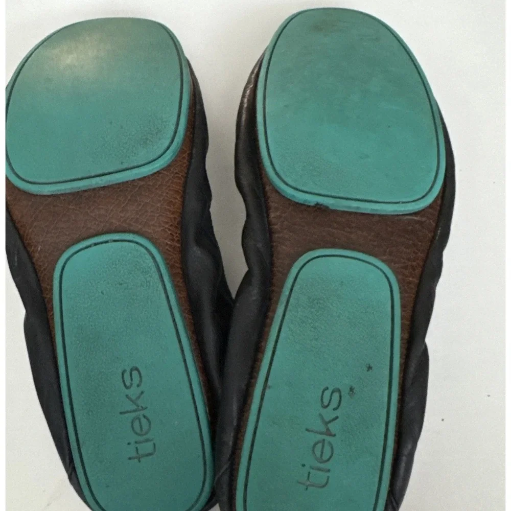 Tieks By Gavrieli Black Leather Ballet Flats Shoes Slip On Women's Size 9 US - Picture 10 of 12